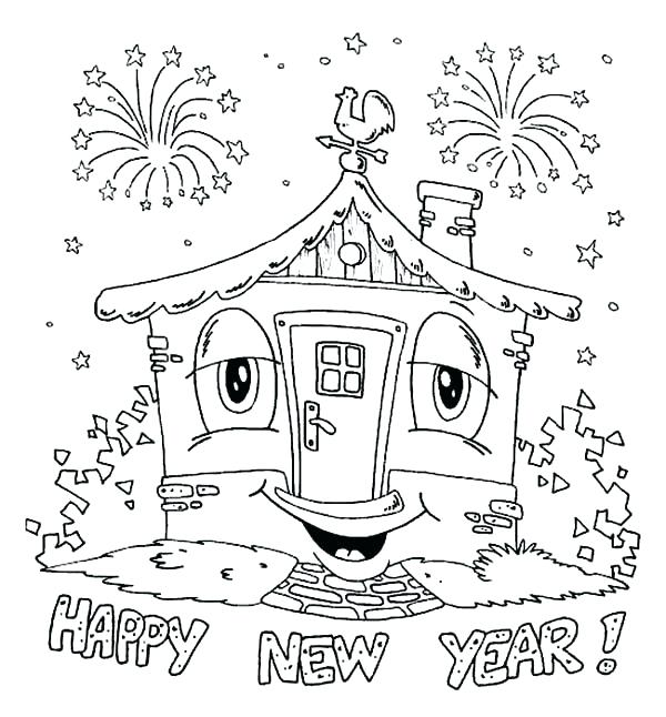 600x646 Free Printable Happy New Year Coloring Pages Fresh New Years