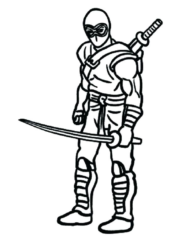 609x764 Ninja Coloring Pages Printable