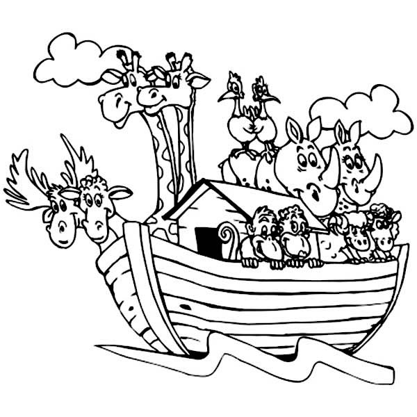 600x600 Noah And The Ark Coloring Page Noahs Ark Colouring Page Free