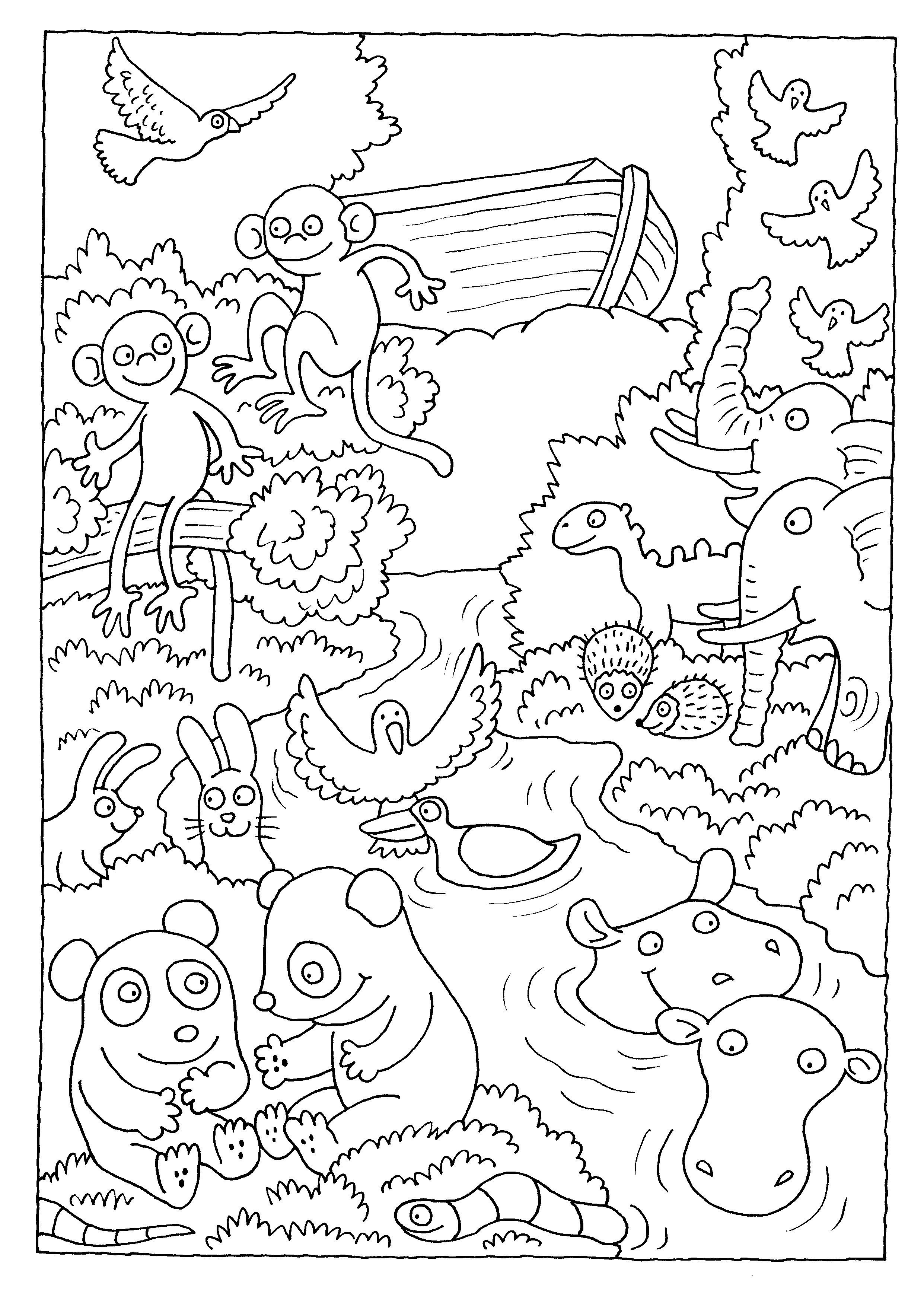 2482x3508 Noted Noah And The Ark Coloring Pages S Printa