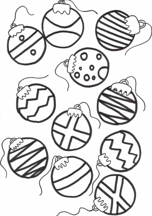 580x827 Christmas Ornaments Coloring Pages Printable Ornaments Coloring