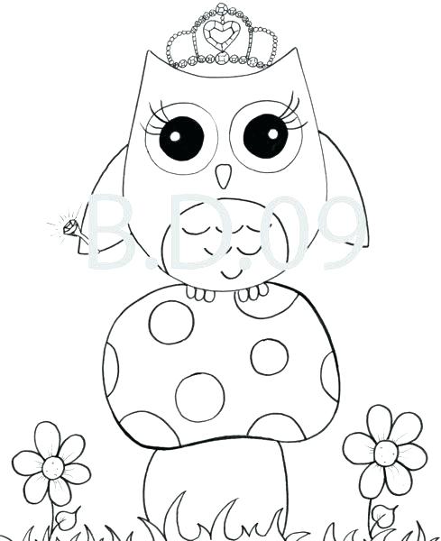 489x600 Printable Owl Coloring Pages Owl Coloring Pages Finished Amazing