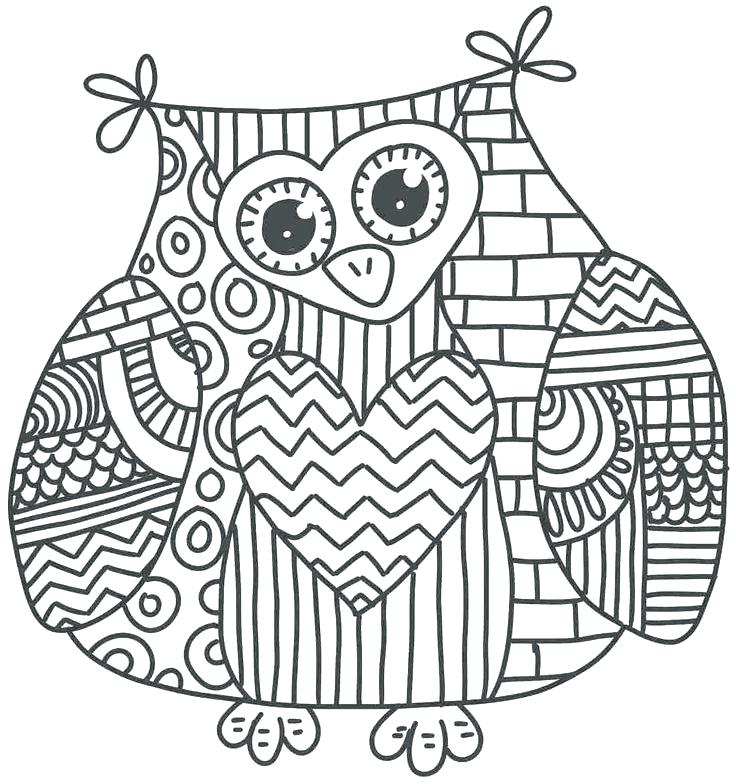 736x784 Owl Color Pages Printable Owl Coloring Pages Adults Color Pages