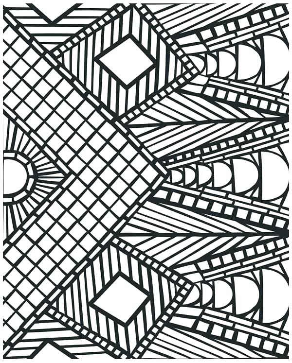 600x747 Geometric Shape Coloring Pages Geometric Patterns Coloring Pages