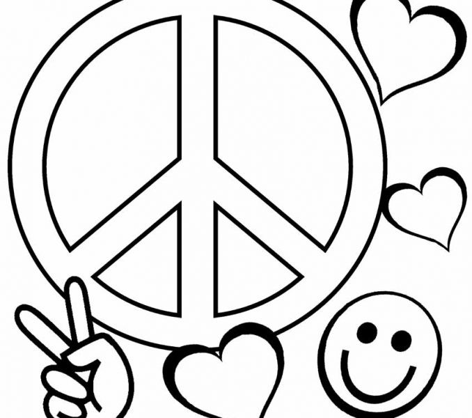 678x600 Peace Sign Coloring Pages Luxury Free Printable Peace Sign