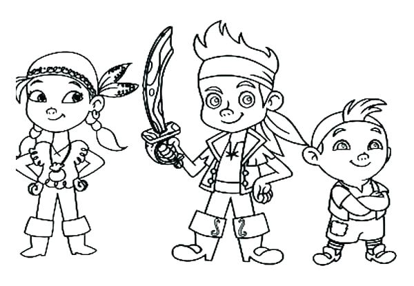 600x415 Jake And The Neverland Pirates Coloring Pages Printable