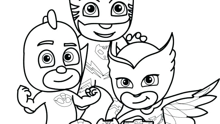 728x409 Pj Masks Coloring Pages To Print Mask Coloring Pages Coloring