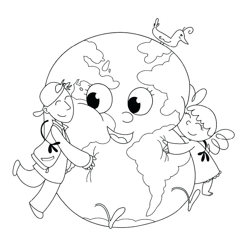 824x824 Planet Coloring Page