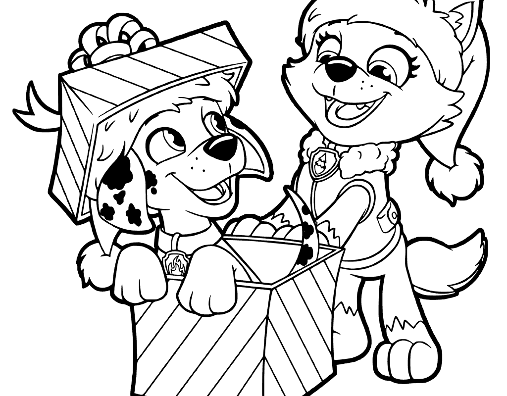 1024x800 Christmas Presents With Box Coloring Page Free Printable Kids