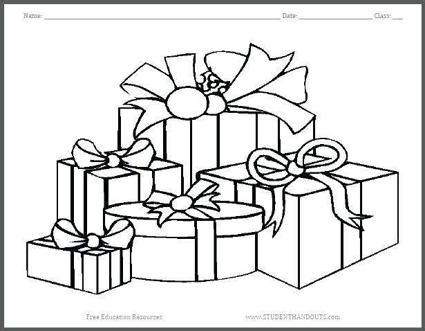 615x478 Presents Coloring Page Gifts Coloring Pages Printable Gifts