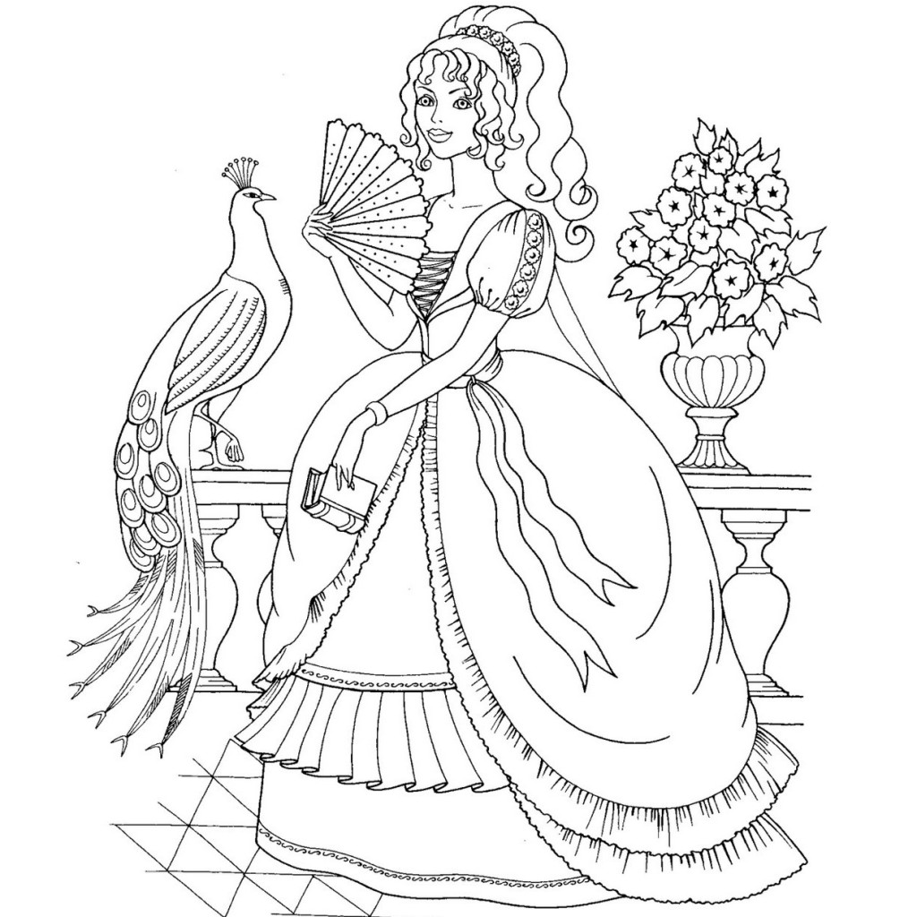 1024x1024 Barbie Princess Coloring Book Scott Fay Princess Coloring