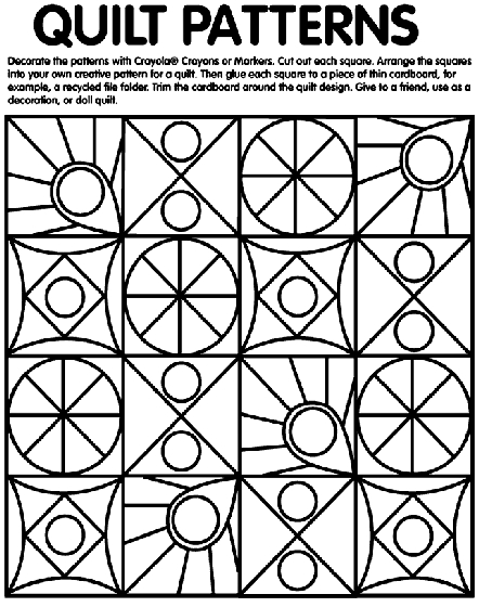 442x560 Quilt Coloring Pages Printable