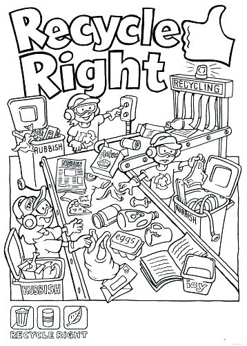 358x500 Recycling Coloring Pages Recycle Coloring Pages Fun Design