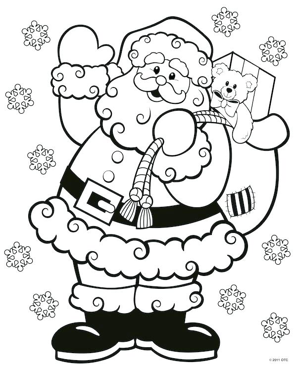 600x744 Free Printable Christmas Coloring Page