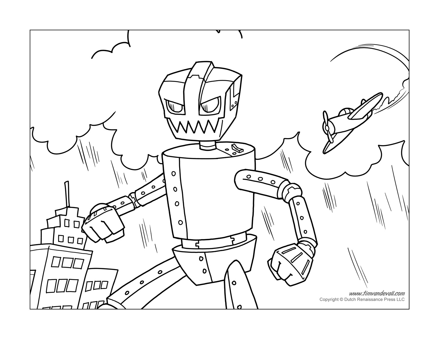 1500x1159 Printable Robot Coloring Pages Coloring Pages For Kids