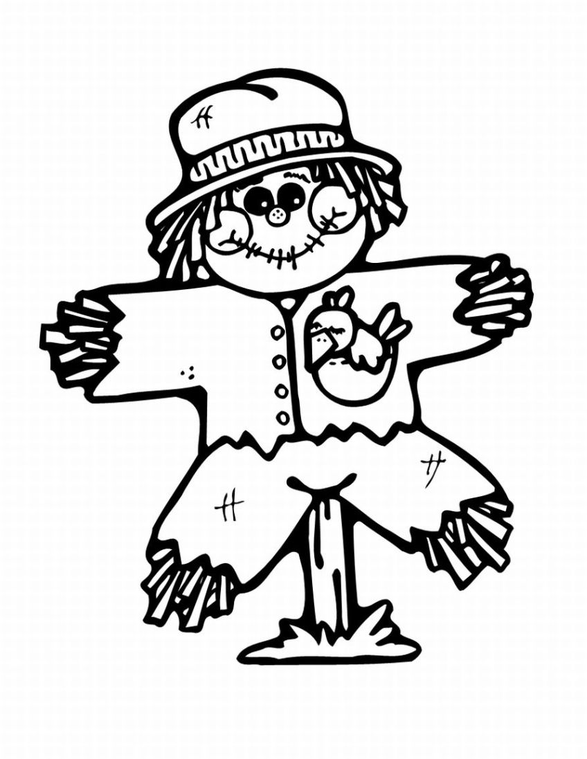 848x1097 Free Printable Scarecrow Coloring Pages For Kids