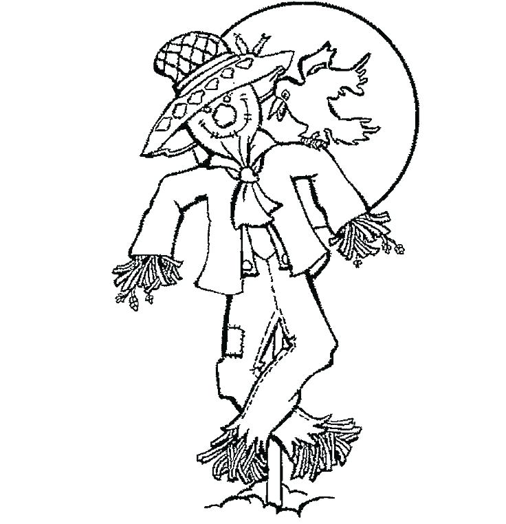 736x762 Scarecrow Coloring Page Free Printable Scarecrow Coloring Sheets