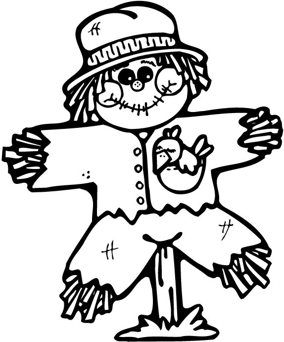 574x690 Scarecrow Coloring Pages