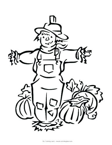 Printable Scarecrow Coloring Pages at GetDrawings | Free download