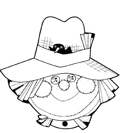 400x443 Scarecrow Coloring Pages Printable Scarecrow Coloring Pages Free