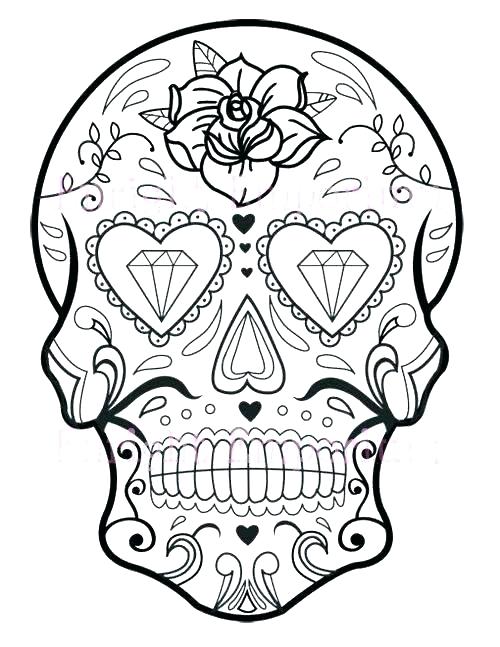 500x647 Skull Coloring Page With Free Printable Skull Coloring Pages