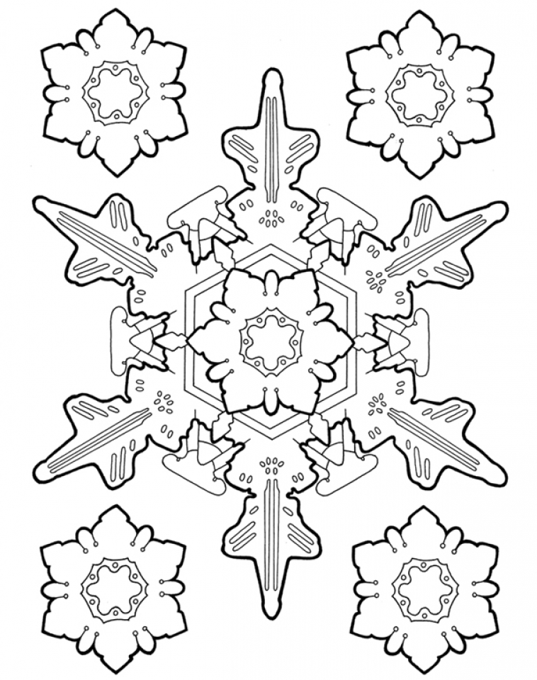 758x960 Get This Printable Snowflake Coloring Pages For Adults !