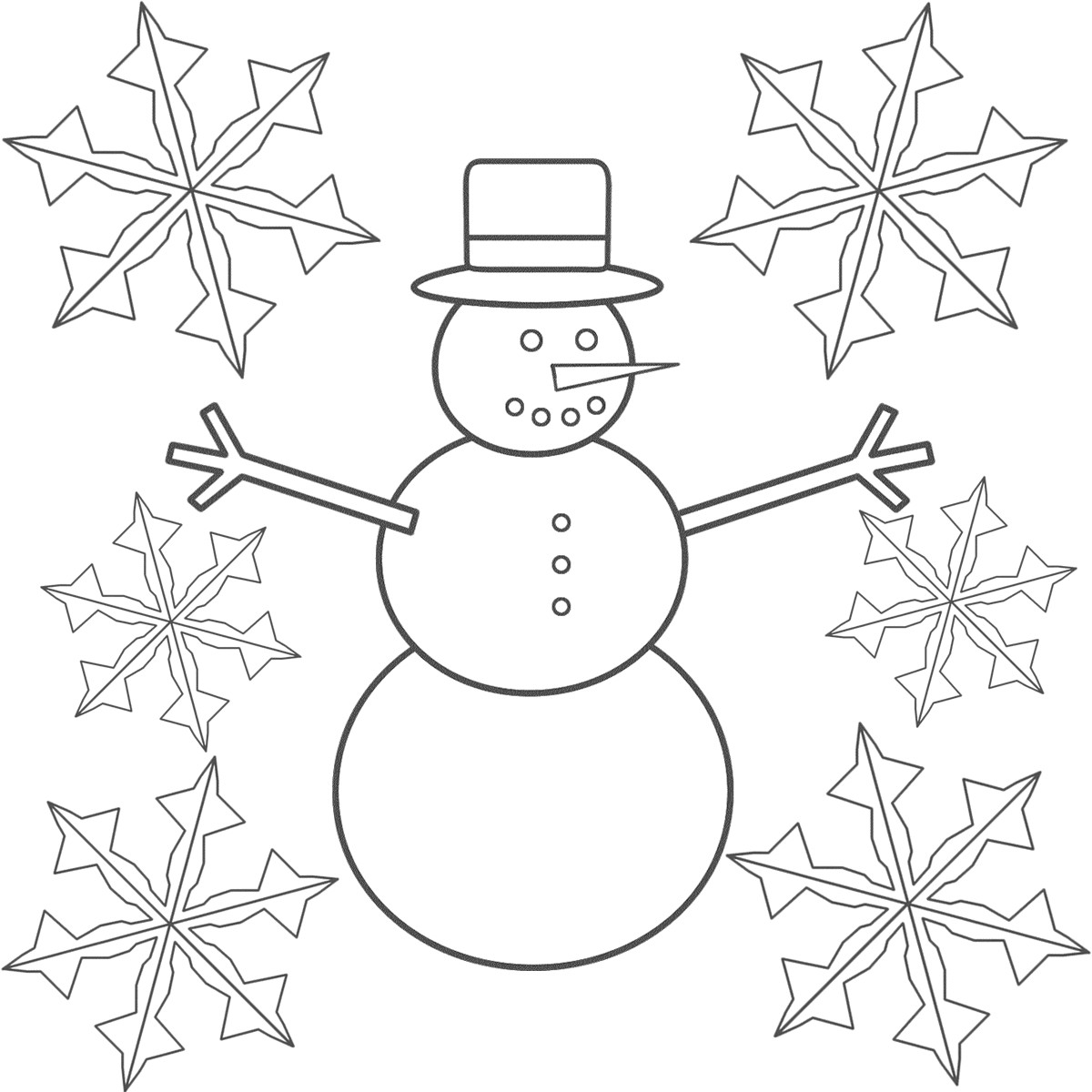 1200x1200 Practical Snow Flake Coloring Pages Unique Sno