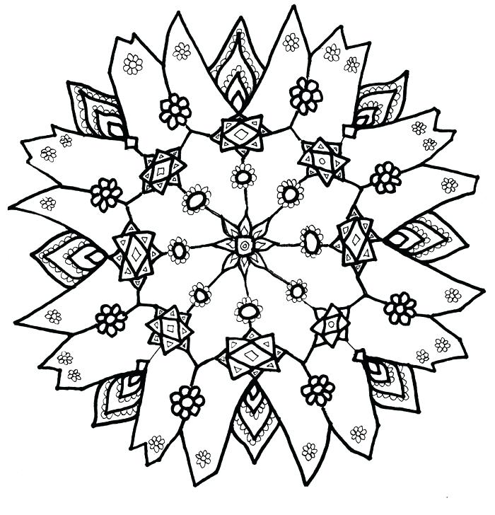 700x728 Snow Flake Coloring Pages Snowflake Coloring Pages Free Printable
