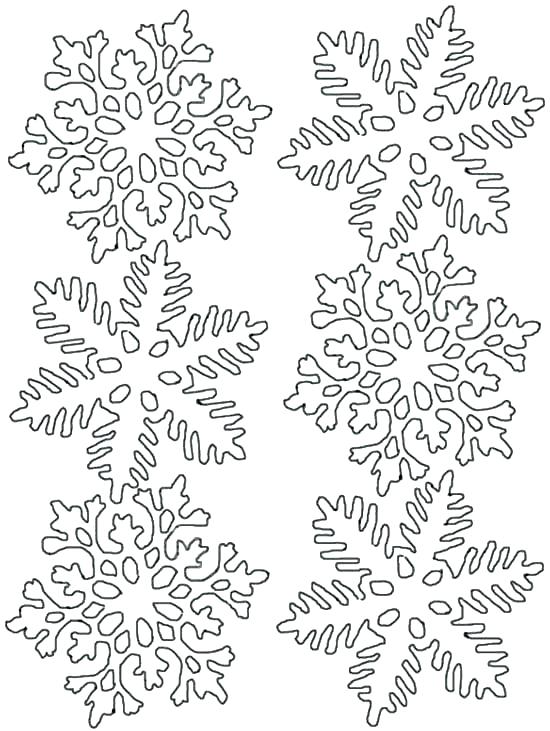 550x731 Snowflakes Coloring Pages Free Printable Coloring Pages