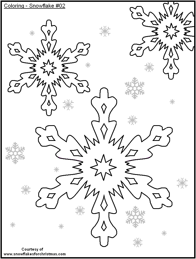 Printable Snowflake Coloring Pages at GetDrawings | Free download