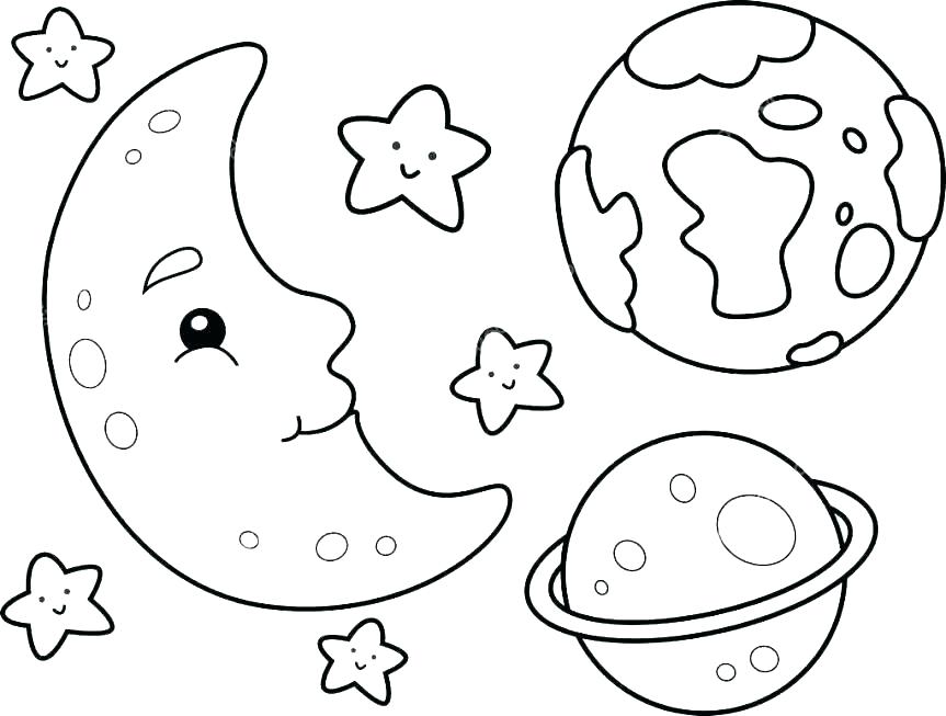 863x653 Space Coloring Page An Astronaut Floating In The Zero Gravity