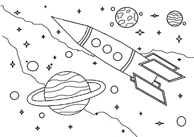 807x571 Space Themed Printables For Kds Space Coloring Pages, Space