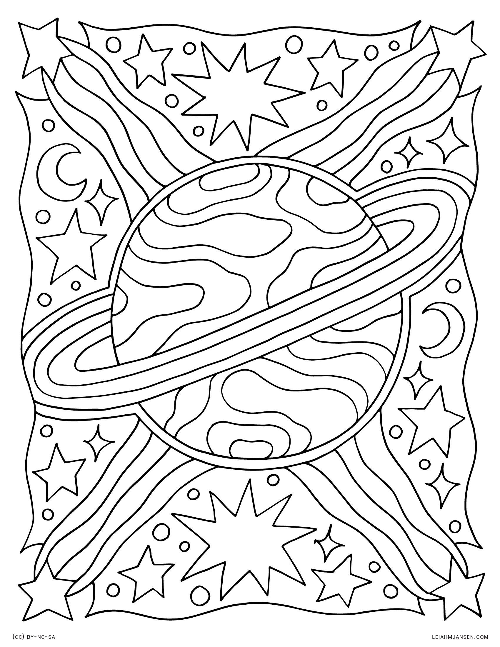 1700x2200 Lavishly Outer Space Coloring Pages For Adults Download Printable