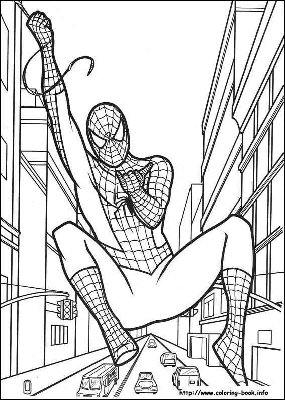 567x794 Spiderman Coloring Book Pages