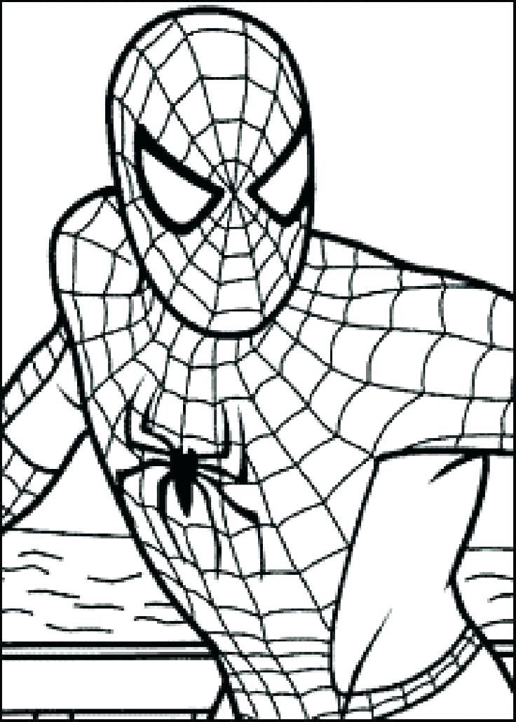 736x1030 Spiderman Coloring Page Spider Color Page Medium Size Of Coloring