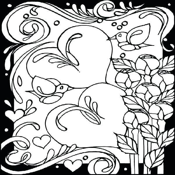 600x600 Stained Glass Coloring Pages Heart Stained Glass Coloring Pages