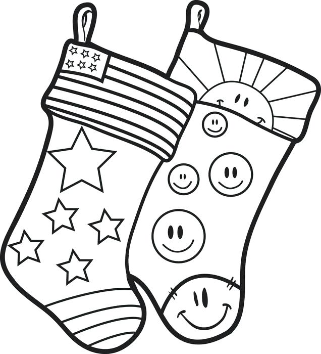 636x700 Socks Coloring Page
