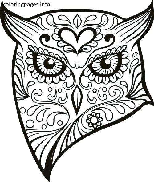 500x592 Skull Coloring Page Sugar Skull Coloring Pages To Print For Free