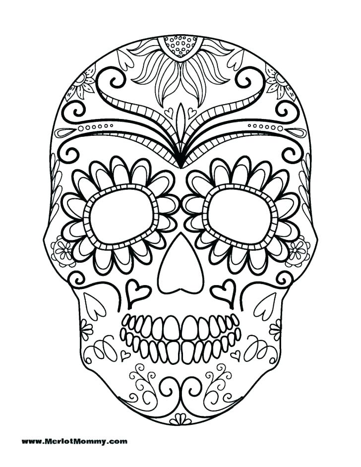 Printable Sugar Skull Coloring Pages at GetDrawings | Free download