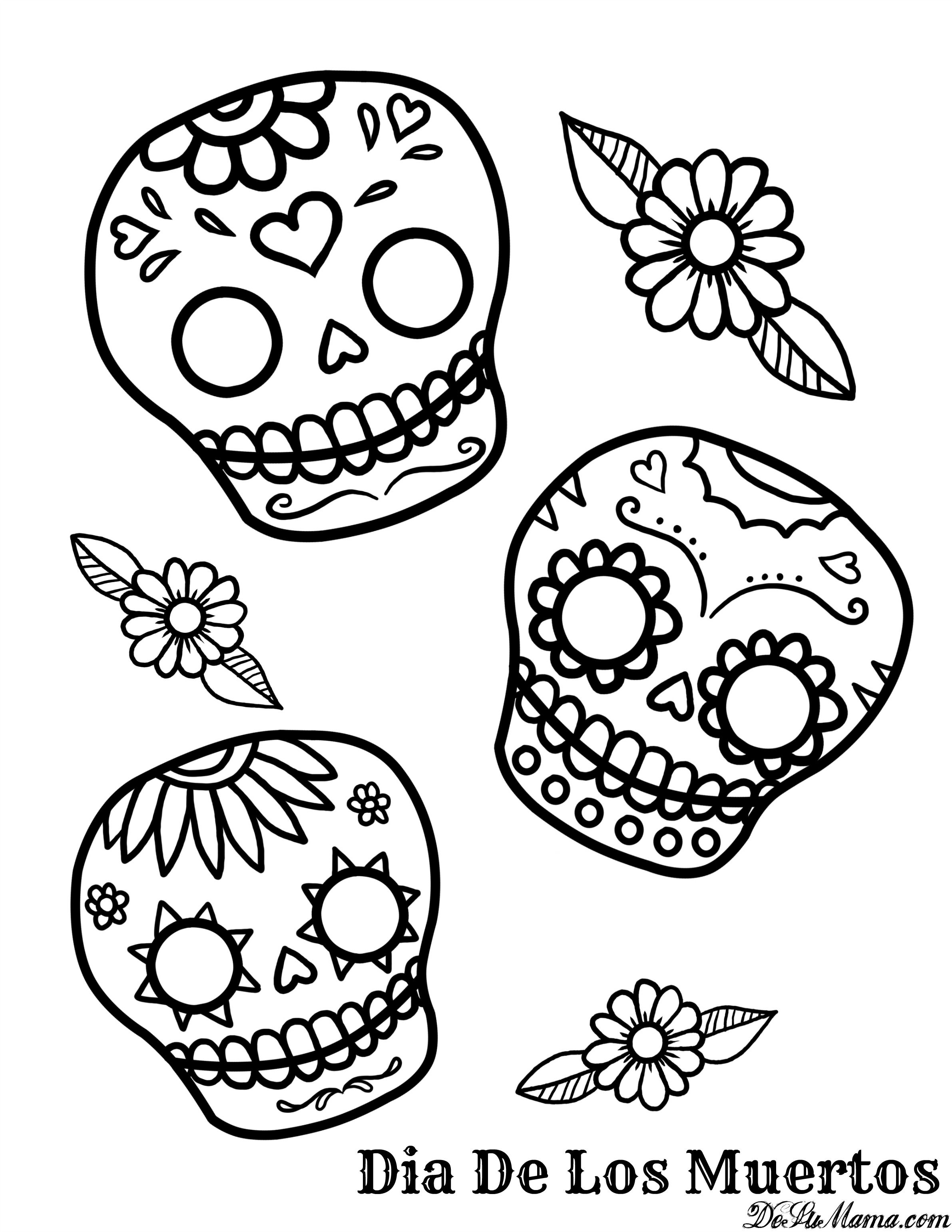 2382x3082 Content Sugar Skull New Coloring Sheets
