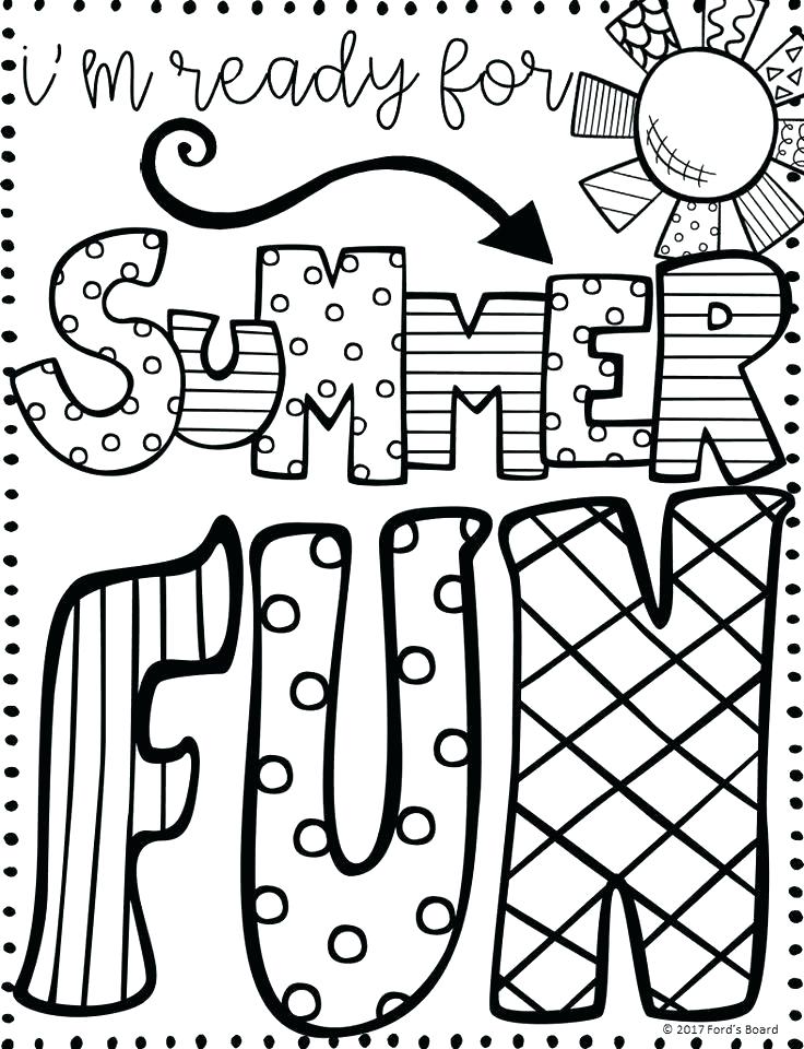 736x960 Printable Summer Pictures To Colour Kids Coloring Download Free