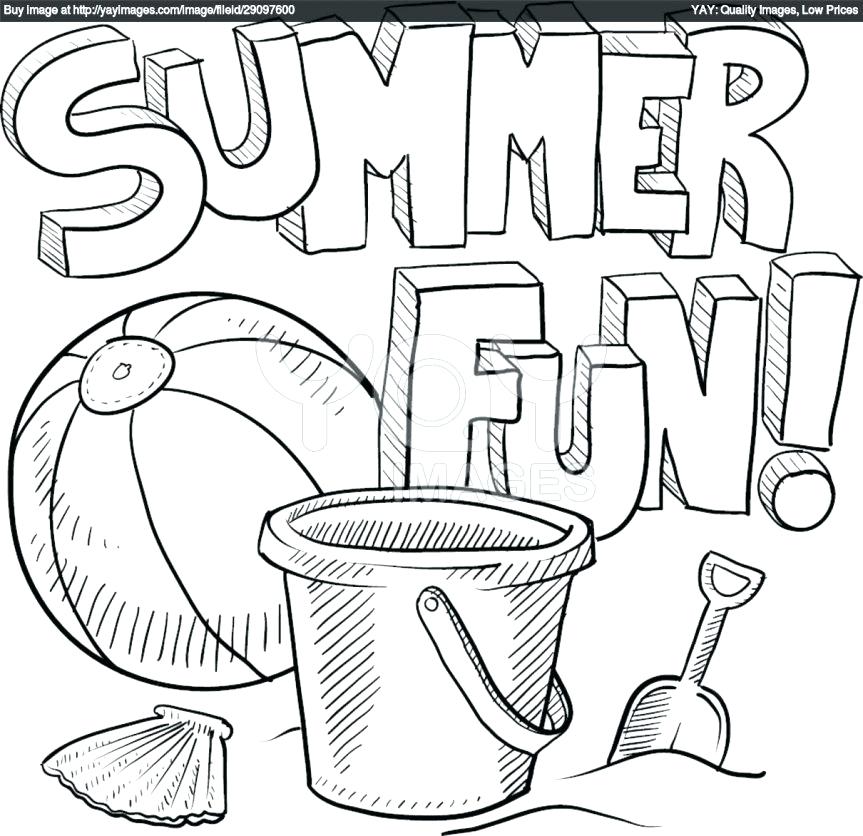 863x836 Printable Summer Pictures To Colour Kids Coloring Luxury Summer