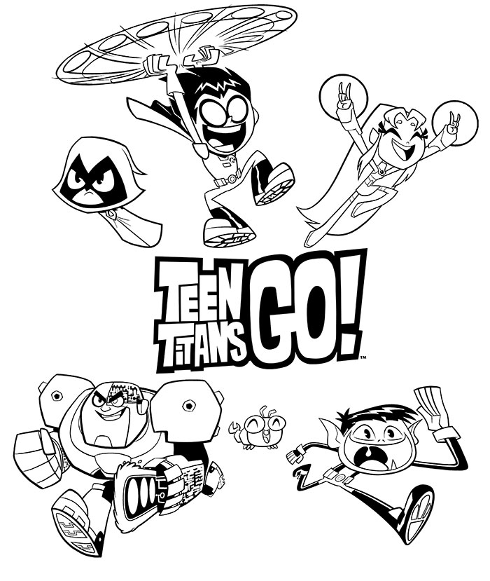 700x829 Teen Titans Coloring Page Free Printable Pages Book