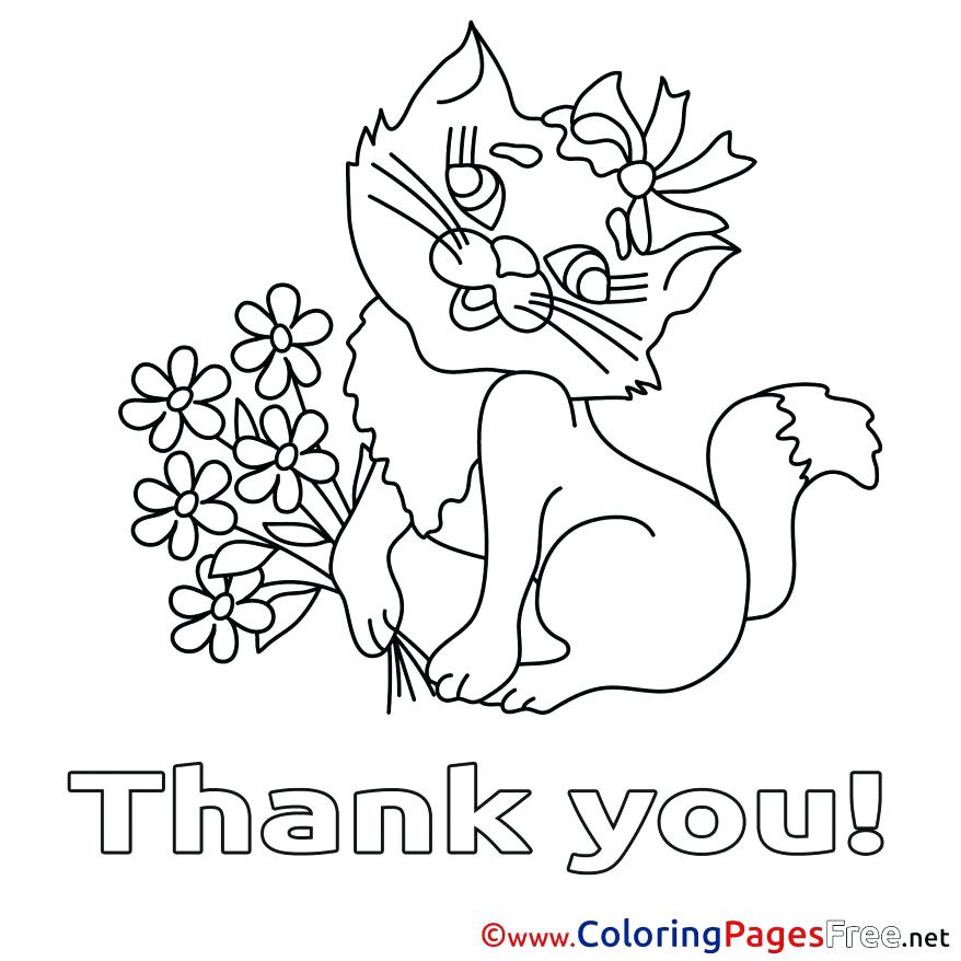 Printable Thank You Coloring Pages at GetDrawings | Free download