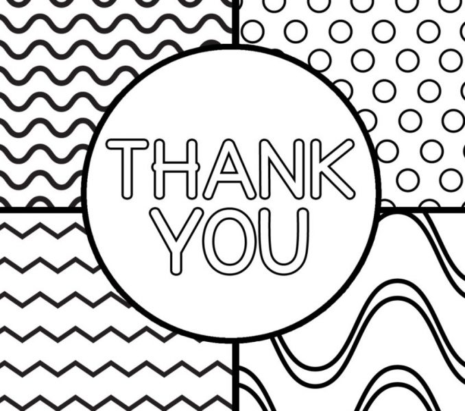 678x600 Thank You Coloring Sheets Printable Thank You Cards For Kids My