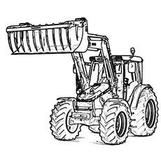 230x230 Printable Tractor Coloring Page Free Pdf Download