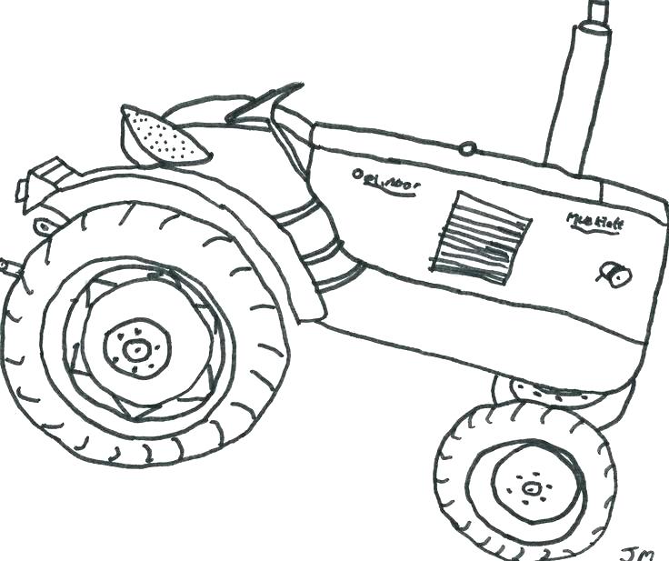 736x617 Tractor Coloring Pages Printable Tractor Coloring Pages John