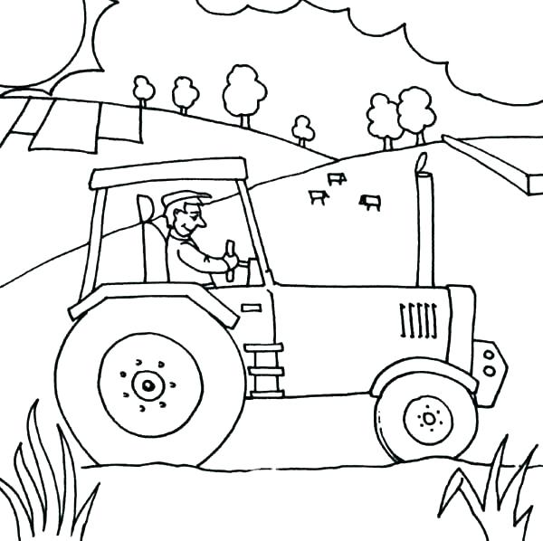 600x598 Coloring Pages Tractors Printable John Coloring Pages For Kids