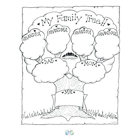 458x458 Tree Trunk Coloring Page Tree Trunk Coloring Page Family Tree