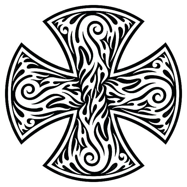 600x600 Cross Coloring Pages Tribal Coloring Pages Tribal Cross Coloring